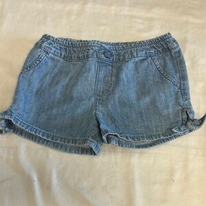 OshKosh B'gosh Blue Jean Shorts with Elastic Waistband and Side Tie